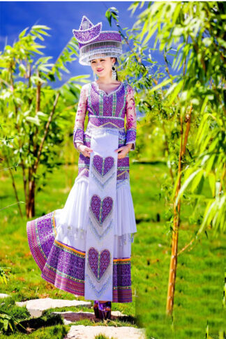 Bộ Váy Dạ Hội Dân Tộc H'mông Cao Cấp